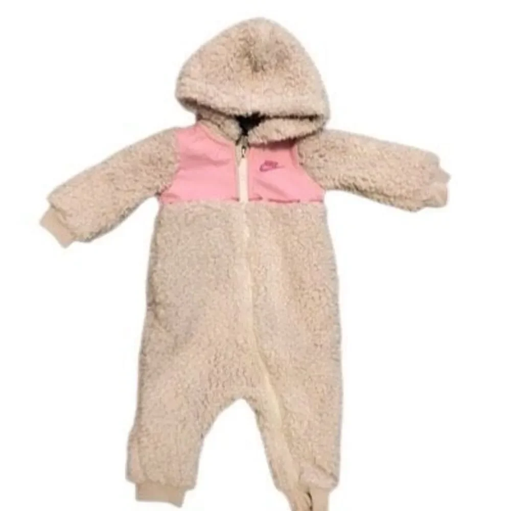 Nike Baby Hooded Sherpa Romper Size 9M